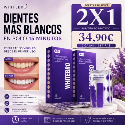 Tiras Blanqueadoras Dentales V34 (14 Unidades)
