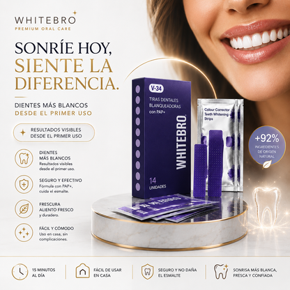 Tiras Blanqueadoras Dentales V34 (14 Unidades)