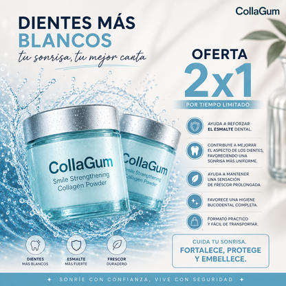 Colla Gum: Polvo Dental de Colageno para una Sonrisa Mas Fuerte y Fresca